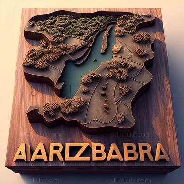 3D model Kariba in Zimbabwe (STL)